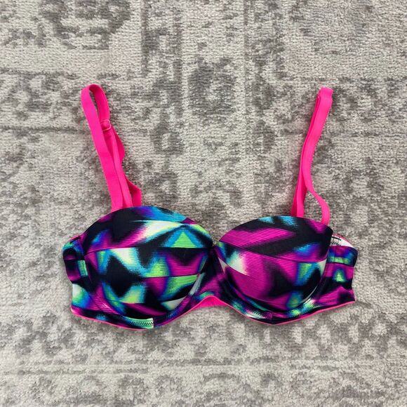 PINK Victoria's Secret Wear Everywhere Multi Way Push Up Colorful Bra Size 32B - Picture 1 of 6